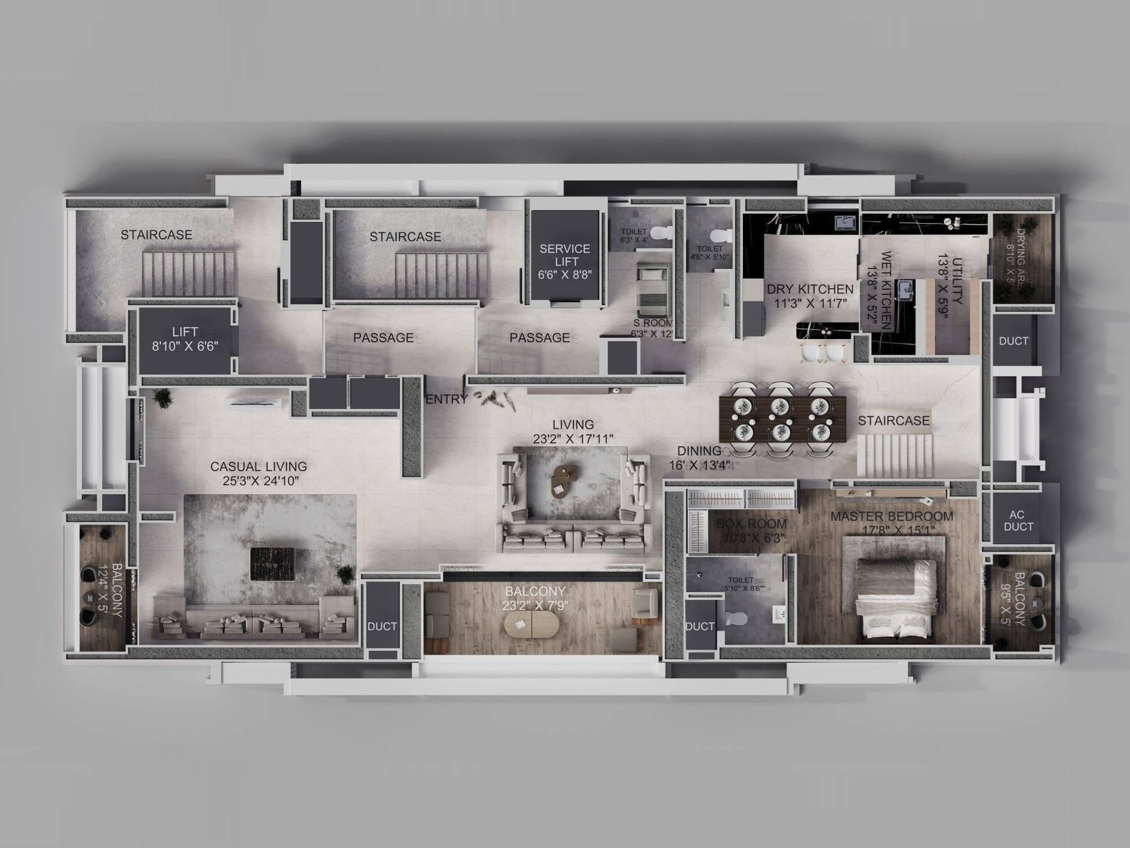Lower duplex plan